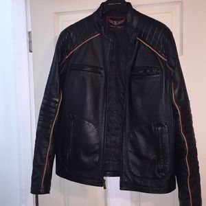 Men’s leather biker jacket